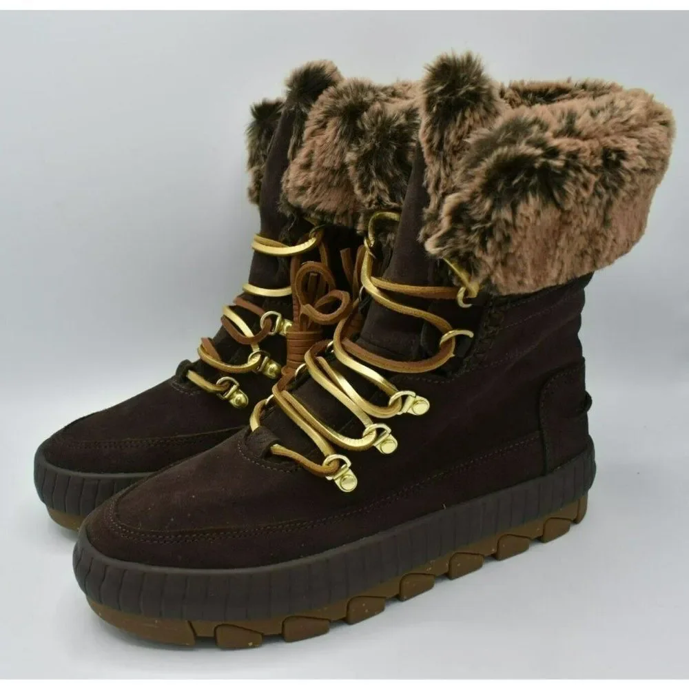 Sperry Womens Size 8 Torrent Lace Up Brown Waterproof‎ Winter Boots STS86833